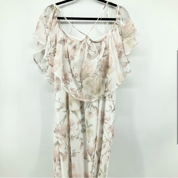 SHOW ME YOUR MUMU Rebecca Ruffle Chiffon Floral Print Maxi Dress - Picture 8 of 9